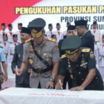 Inspektorat Kodam l/BB Brigjend TNI Josafath M. RD Hadiri Pengukuhan Paskibraka Provinsi Sumut