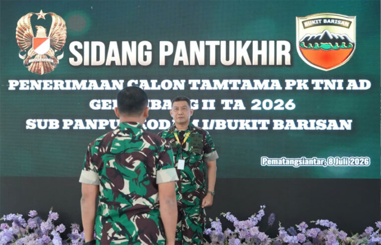 Pangdam I/BB Mayjen TNI Hendy Antariksa Pimpin Sidang Pantukhirda Penerimaan Calon Taruna Akademi TNI TA 2026