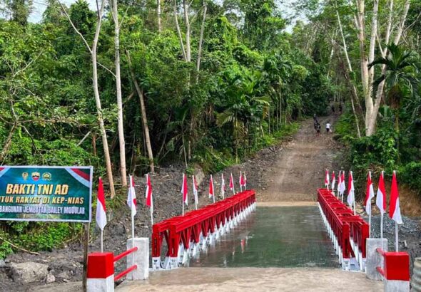 Pembangunan Jembatan Modular 24 Meter Di Nias Utara Rampung